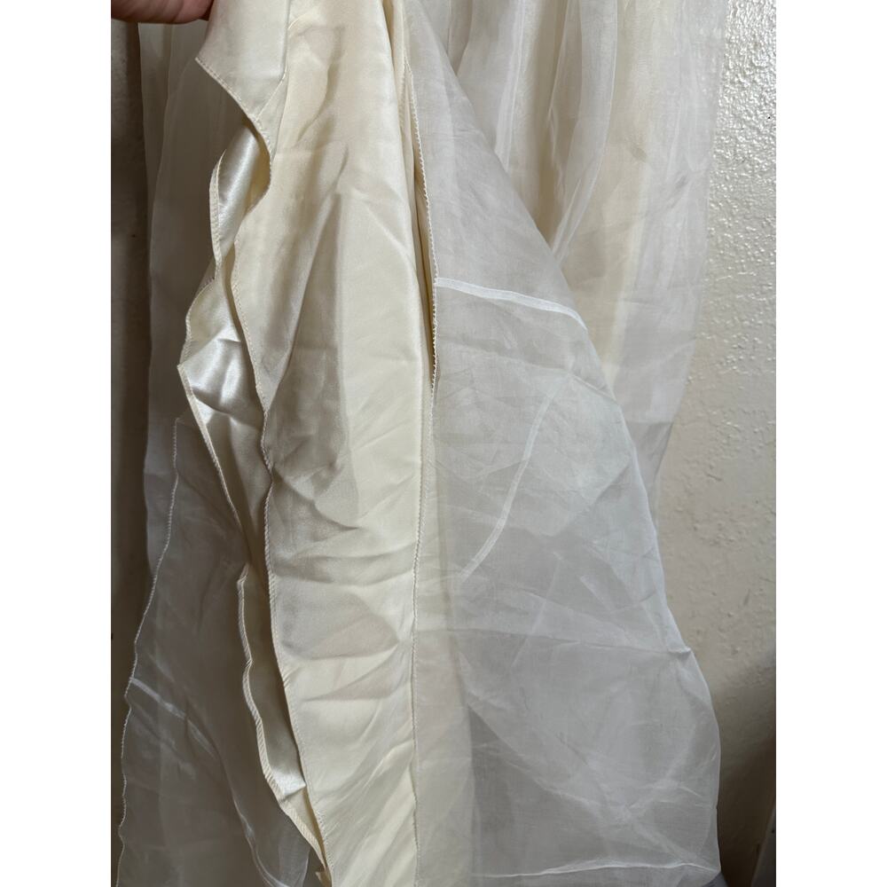 Saja Whimsical Wedding Dress 100% Silk Lace Womans 8 - Picture 14 of 15